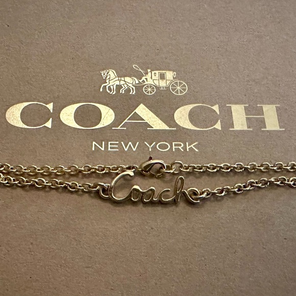 Coach Gold-tone Signature Cursive Script Bracelet 9” - Picture 4 of 7